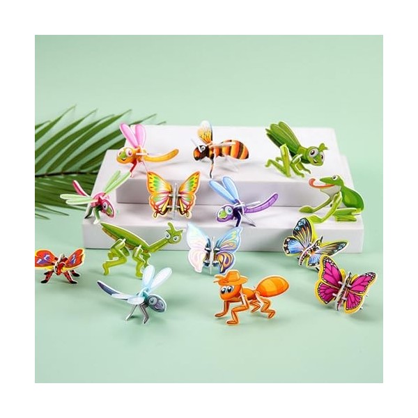 Puzzle en papier 3D, puzzle animal 3D,Casse-tête 3D | Activités STEM pour âgés de 4 à 6 ans, jouets éducatifs, jouets dappre