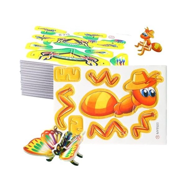 HUNYA Puzzles 3D, Jouet Éducatif 3D pour Enfant, Puzzles en Papier 3D, Ensemble de Jouets de Puzzle, Petit Puzzle 3D, Puzzles