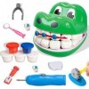 Crelloci Ensemble doutils de dentiste et demporte-pièces en forme de crocodile pour tout-petits âgés de 3, 4, 5 ans