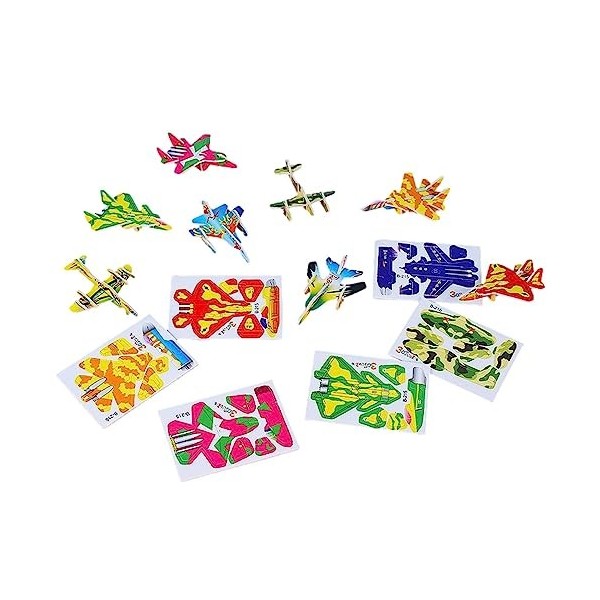 Teksome Assemblez Un Jouets Puzzle 3D | Puzzles Dinosaures réservoir davion Cerveau Bricolage 3D - Assemblez Le modèle Const