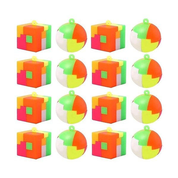 16 Pièces Blocs Construction Jouets Cube Construction Magique Cubes Construction Jeux 3D Puzzle Cube Jeu Dentraînement Cérébr