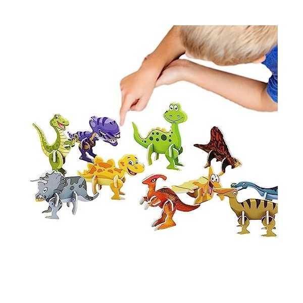 Qihuyi Assemblez Un Jouets Puzzle 3D - Puzzles Dinosaures en Mousse 3D Jouet Assembler Jouet - Assemblez Le modèle Constructi