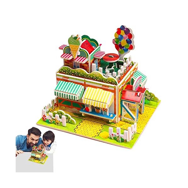 Stronrive Jouet Casse-tête 3D - Jeu éducatif de Puzzle dillumination de Jardin denfants pour des garçons Filles,Puzzles col