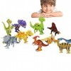 Jikiaci Puzzle davion 3D,Dinosaures en Mousse 3D Jouet Assembler Jouet - Puzzle Avion Réservoir Dinosaure Artisanat Assembla