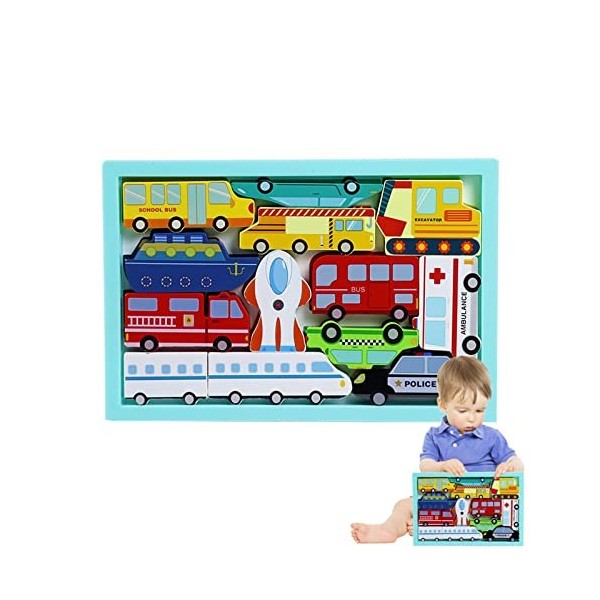 Mashin Casse-tête Tout-Petit - Jouets de Puzzle 3D en Forme danimaux pour Avion de Voyage pour Enfants,Puzzles Montessori Ca