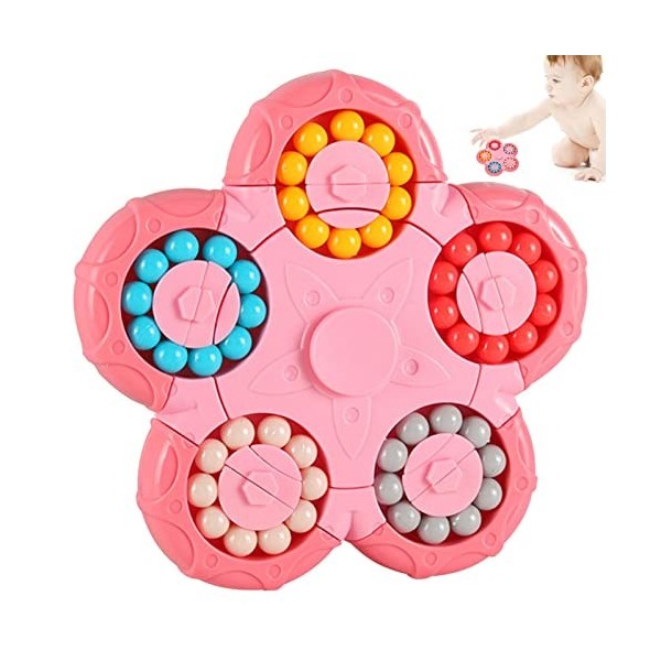 Basii Puzzle Haricot Magique | Jouets Anti-Stress rotatifs pour Enfants,Jouets éducatifs du Bout des Doigts gobelets Massage 