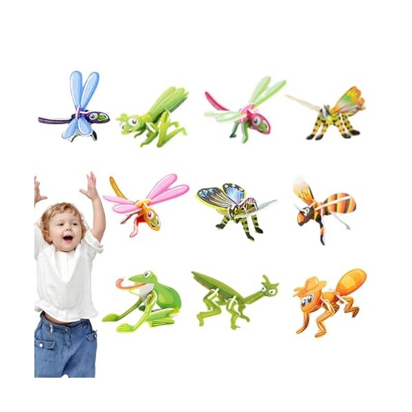 weiting Puzzle Animaux 3D pour,Puzzle Animaux en Papier 3D | Casse-tête 3D,Activités STEM pour âgés de 4 à 6 Ans, Jouets éduc