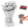 lembrd Puzzle Fleur 3D,Peinture Puzzle 3D Puzzle Fleur en Papier - Fleurs 3D Amusant et délicat pour Cadeau danniversaire, f
