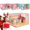 Youpo Salle stéréo 3D | 4pcs Puzzle 3D Stéréo Papier Chambre,Jouets éducatifs sûrs Puzzle, Puzzle décoratif pièce créative po