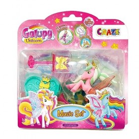 Galupy Unicorn Music Set - Mini Set de Jeu avec Jouet Licorne , Piano et Accessoires - Figurine Licorne à Collectionner - Idé