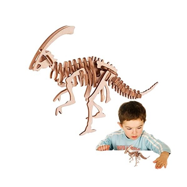 Youding Dinosaures 3D - Puzzles danimaux Dinosaures 3D en Bois,Animaux Casse-tête Casse-tête, Arts et Artisanat pour Enfants