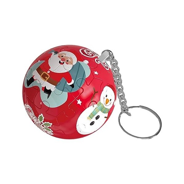 Kirdume Porte-clés Puzzle,Puzzle Porte-clés Pendentif fête - Cadeau Noël Récompenses Classe Puzzles Balle 3D pour garçons Fil