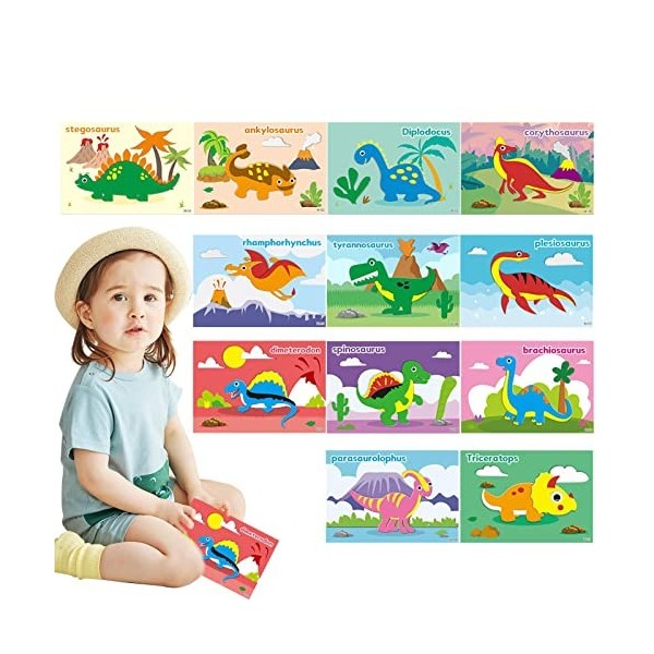 MISOYER Jouets dautocollant dBandessinée, Art Puzzle en Mousse EVA 3D, Jouet Puzzle dapprentissage préscolaire créatif Aut