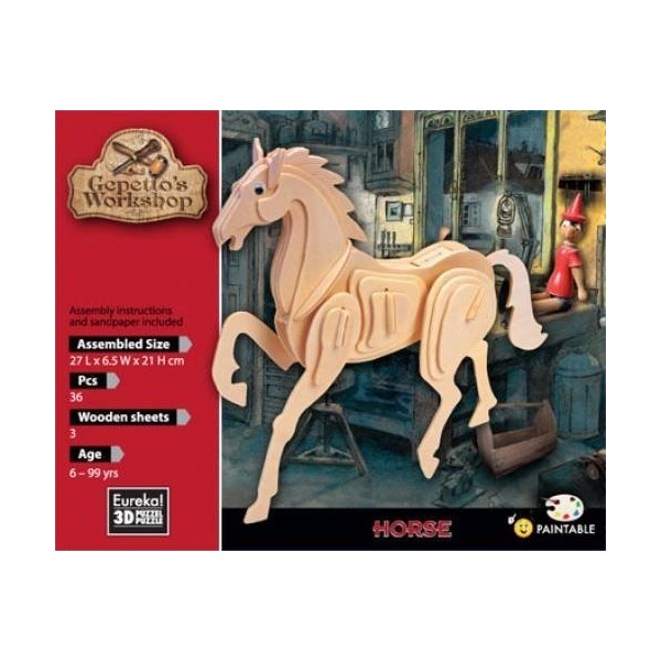 Eureka 3D- Horse Puzzles 3D-Cheval, 473164