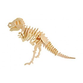 Marabu 0317000000021 Kids Puzzle en Bois 3D T-Rex Dinosaure, 29 pièces, env. 23,5 x 32 cm, Marron