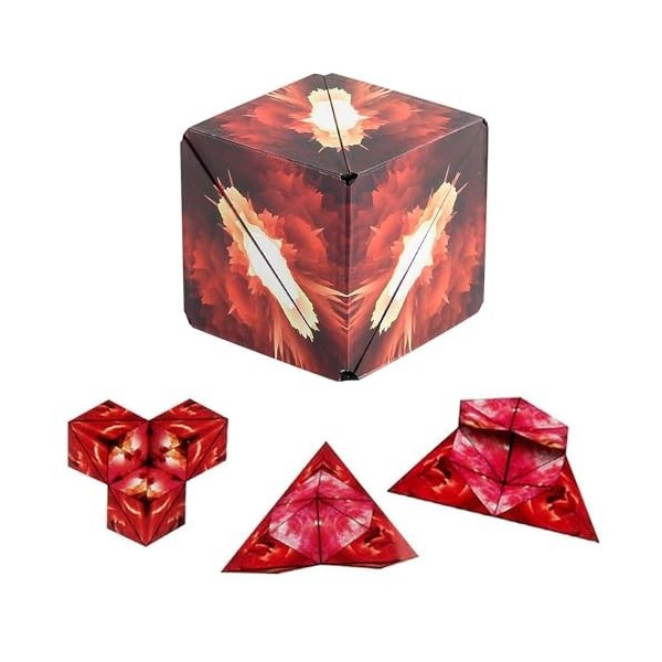 Cube Magique Anti Stress - 3D Infinity Cube | Transforming Magique Cube | Cube Anti Stress Magic Cube 2 en 1 | Casse-Tête Puz