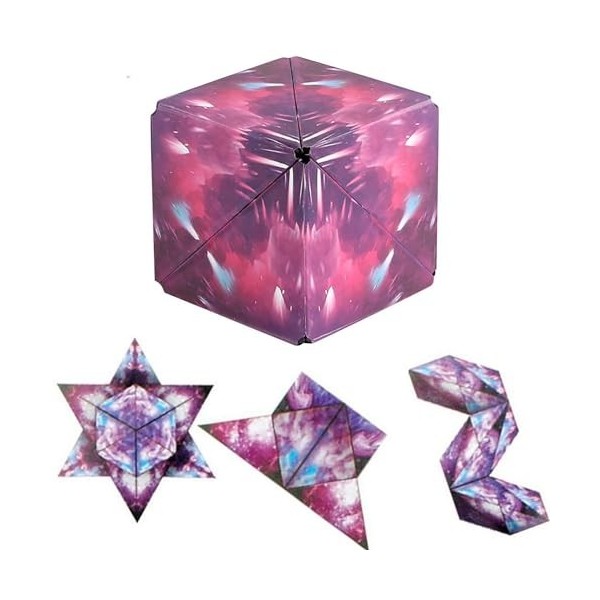 Cube Magique Anti Stress - 3D Infinity Cube | Transforming Magique Cube | Cube Anti Stress Magic Cube 2 en 1 | Casse-Tête Puz