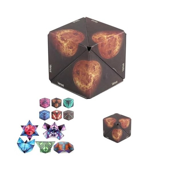 Cube Magique Anti Stress - 3D Infinity Cube | Transforming Magique Cube | Cube Anti Stress Magic Cube 2 en 1 | Casse-Tête Puz