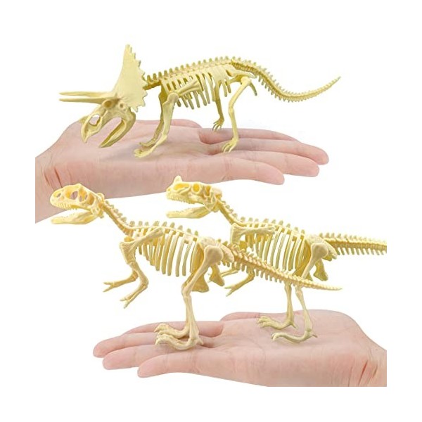 basisago Puzzle 3D Dinosaure 7 pièces | modèle dos Squelette Puzzle Dinosaure à Construire pour des Animaux Squelette dadul