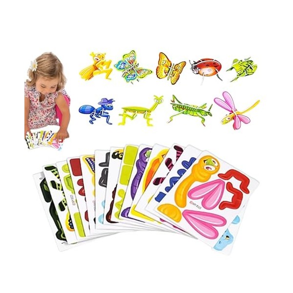 Artisanat de Puzzle pour, Puzzle 3D pour léducation préscolaire,Ensemble de 25 Puzzles en Papier 3D pour pour samuser | Puz