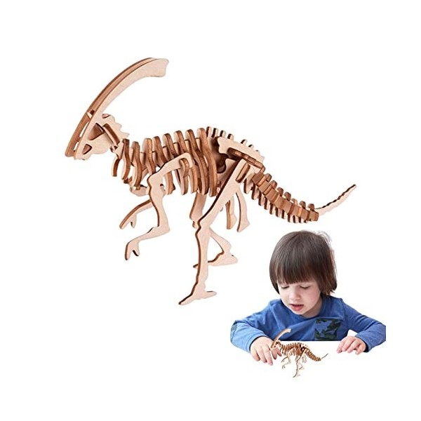 TUJOBA Puzzles 3D | Puzzle de Dinosaure Animal de Simulation en Bois 3D,Animaux Casse-tête Casse-tête, Arts et Artisanat pour