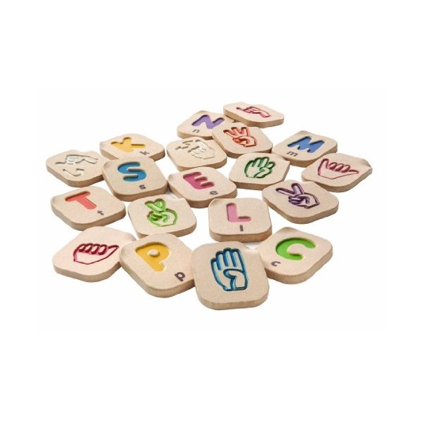 Plan Toys- Hand Sign Alphabet A-Z, 5672, Wood