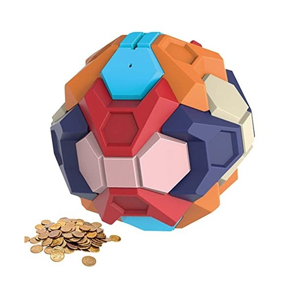 Puzzle 3D Tirelire,Puzzle Sphère 3D - Puzzle 3D Voyage Argent dépôt Jouets pour garçons et Filles Cadeaux, Anniversaire noël 