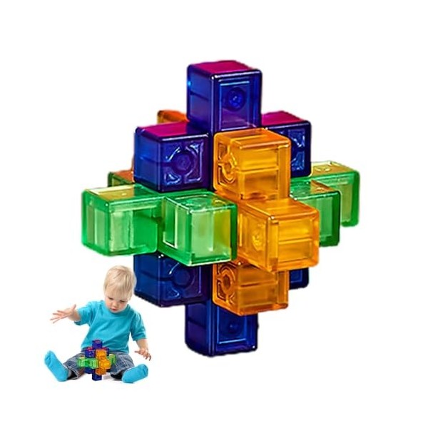 Eastuy Puzzles cérébraux pour Adultes,Les Puzzles 3D débloquent Le Puzzle imbriqué Luban Kongming Lock - Jouet éducatif Test 