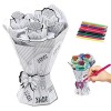 Yunmiao Puzzle Fleur 3D - Peinture Puzzle 3D Puzzle Fleur en Papier - Puzzle Bouquet Fleurs 3D avec 10 stylos, Cadeau danniv