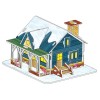F Fityle Bricolage de Maisons de noël, Puzzle 3D Amusant, Artisanat de noël, Petites Maisons, décoration éducative intérieure