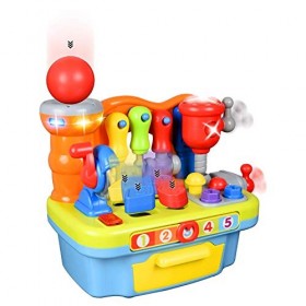 WolVol Établi dapprentissage musical avec outils, effets sonores et lumières et trieur de formes