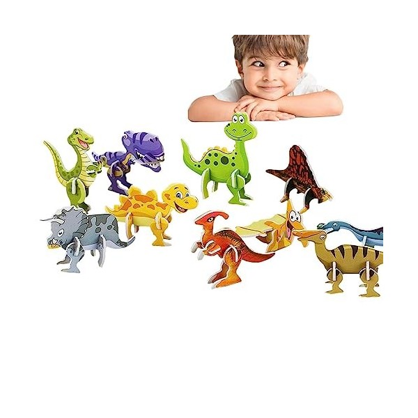 Raxove Assemblez Un Jouets Puzzle 3D | Puzzles Dinosaures réservoir davion Cerveau Bricolage 3D, Puzzle Avion Réservoir Dino