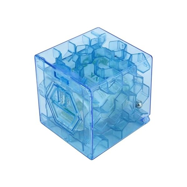 CHIPEL Boîte de Puzzle de Labyrinthe dargent, boîte de Labyrinthe déconomie de pièces cubiques, Jeu den-fants de boîte de 