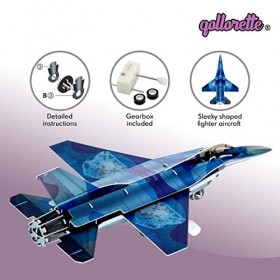 qollorette Jouet a Remonter Puzzle 3D Engins de Chantier Jouet Avion de Chasse Jeux Construction Enfant - Mini Maquette Véhic