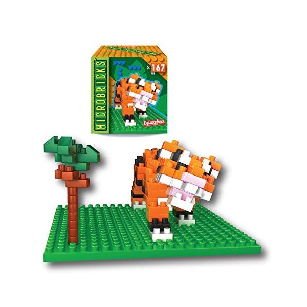 Microbricks - Perroquet de Deluxebase. Mini Puzzle en Briques. Puzzle 3D pour Enfants Facile à Assembler sur Le thème des Ani