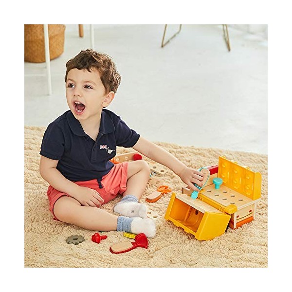 TOP BRIGHT Ensemble doutils pour tout-petits pour garçons ou filles de 2 à 3 ans, jouets de construction cadeaux pour garçon