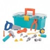 Battat Kit – 15pc Playset – Pretend Play Tools – Construction Toys – 3 Years + – Builders Box, BT2536C2Z, Nylon/A