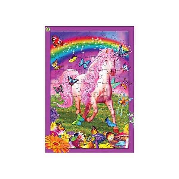 Deluxebase 3D LiveLife Tray Jigsaw Puzzle - Rose Pony Dazzle. Puzzle lenticulaire du Cheval 3D avec 40 Morceaux ! Tray Puzzle