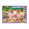 Deluxebase 3D LiveLife Tray Jigsaw Puzzle - Stylo de Porc. Puzzle lenticulaire danimal de la Ferme 3D avec 40 Morceaux ! Tra