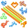 VFANDV JOPHEK Mini Magic Snake, Serpent Magique Casse Tete Enfant Twist Puzzle Toys, Magic Snake Cube 24 Paragraphes et 12P 