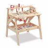 Melissa & Doug Doug-2369 n.a Établi en Bois Massif, 2369, Rouge