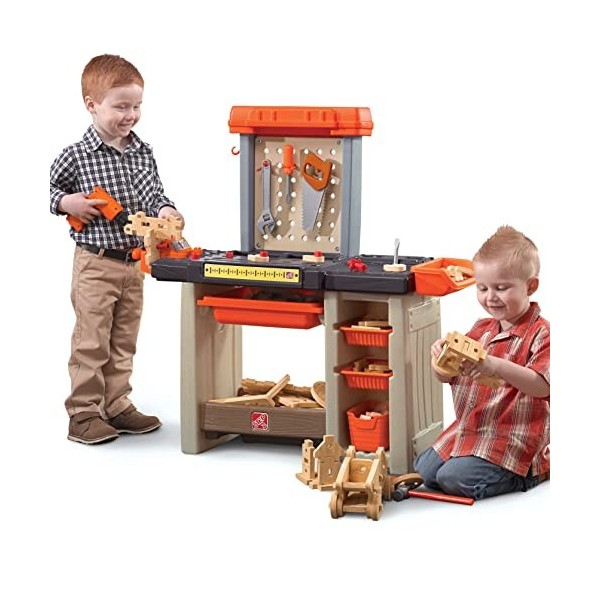 Step2 Handyman Workbench Etabli pour Enfant | Jeu de bricolage avec Outils & Kit dAccessoires | Jouet en plastique pour Enfa