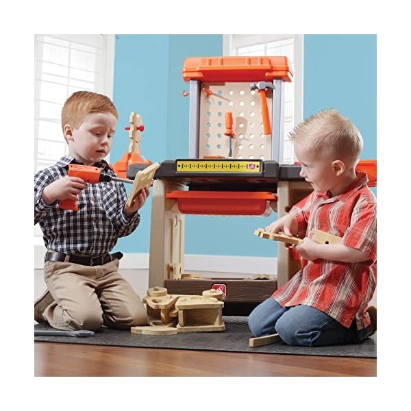 Step2 Handyman Workbench Etabli pour Enfant | Jeu de bricolage avec Outils & Kit dAccessoires | Jouet en plastique pour Enfa