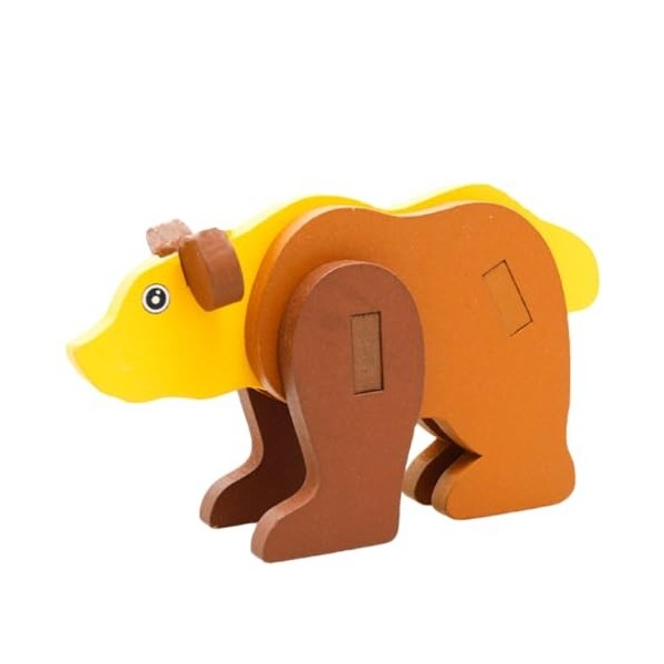 WOTEG Modèle Animal de Puzzles en Bois 3D - Puzzles de Construction 3D avec Figures danimaux | Kit de Bricolage Puzzle 3D su