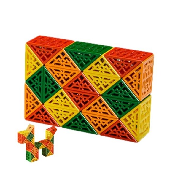 Jouet torsadé de règle, Puzzles de Serpent Fidget, Jouet Puzzle 3D adapté aux débutants, Jouets pour , améliore la Concentrat