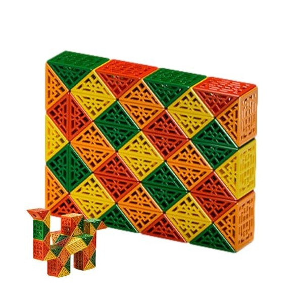 Jouet torsadé de règle, Puzzles de Serpent Fidget, Jouet Puzzle 3D adapté aux débutants, Jouets pour , améliore la Concentrat