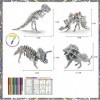 Puzzle 3D à colorier et à construire avec 4 animaux - Favorise lart et lartisanat pour filles et garçons 6 7 8 9 10 11 12 a