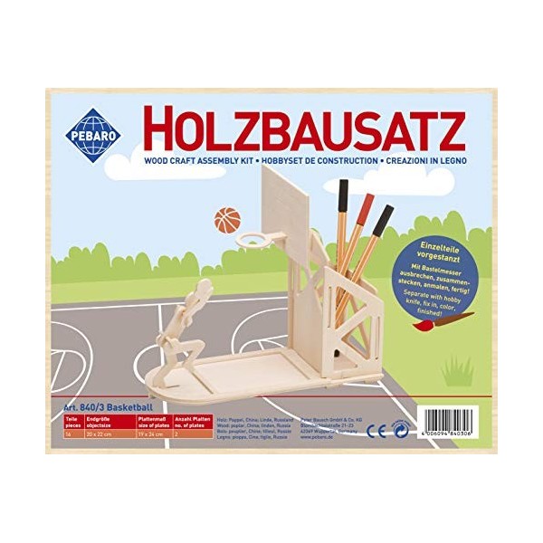 Pebaro-840/3 Kit de Puzzle 3D en Bois, 840/3