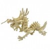 EQLEF Dragon Jigsaw Puzzles 3D Jigsaw Dragon Model Woodcraft Kit Wooden Puzzle Toy