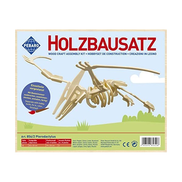 Kit de Construction en Bois 3D Puzzle Pterodactylus